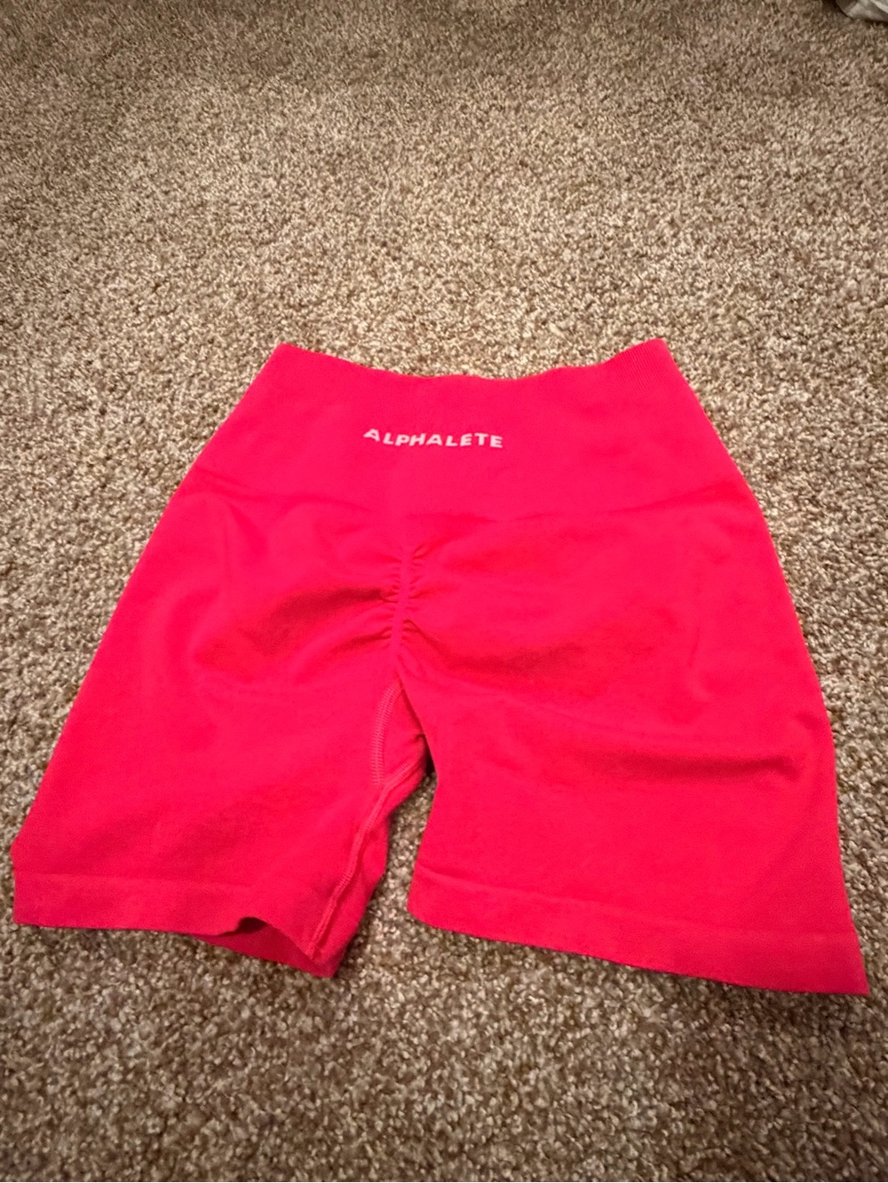 Alphalete Women's Bright Pink High-Waist Bike Shorts